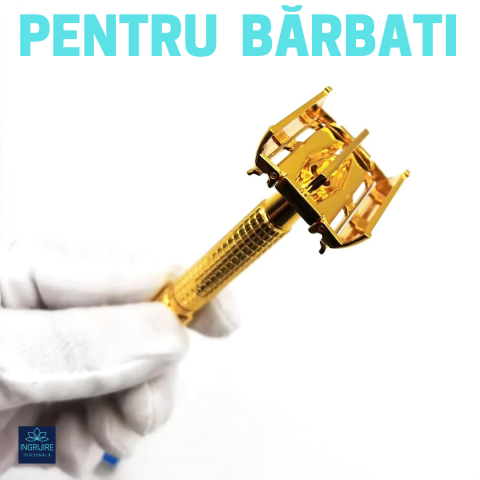 Aparat de ras clasic butterfly, Safety Razor, Gold [4]