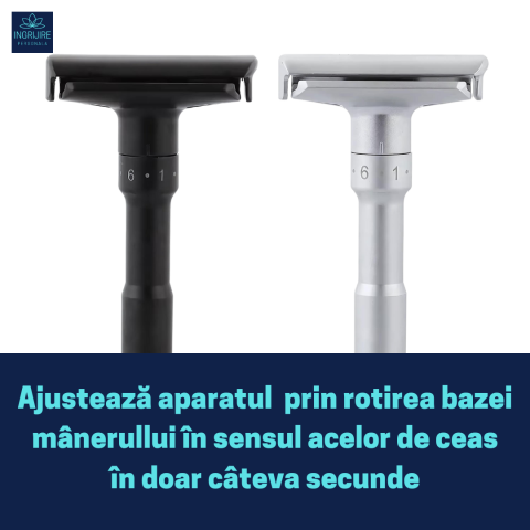 Aparat de ras clasic cu reglaj al unghiului lamei black [7]