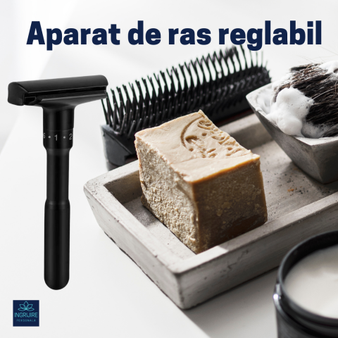 Aparat de ras clasic cu reglaj al unghiului lamei black [1]