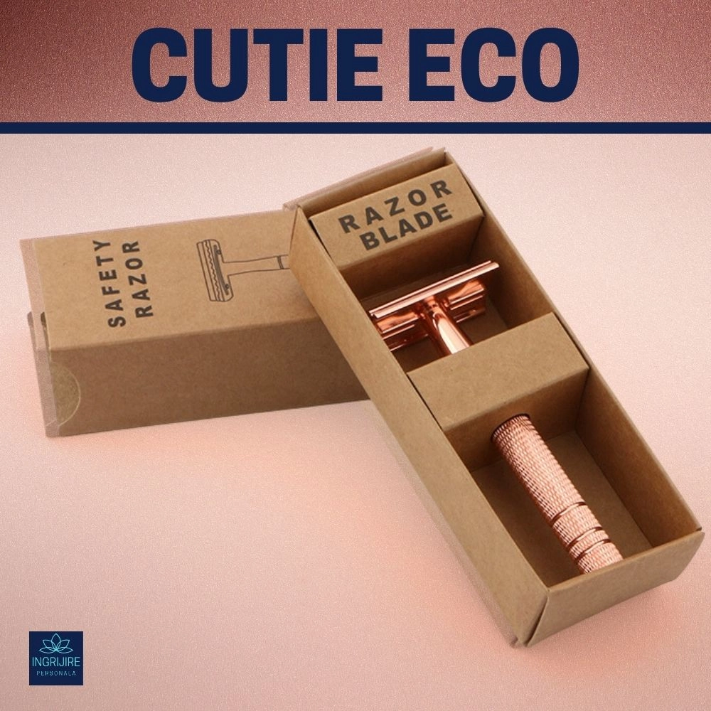 Aparat de ras clasic, safety razor, rose gold [1]