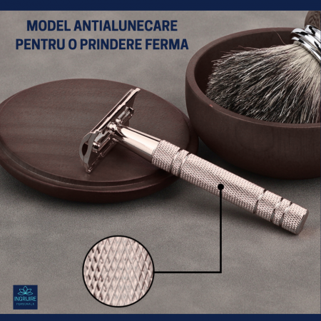 Aparat de ras clasic, safety razor, silver [5]