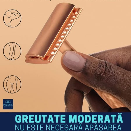 Aparat de ras safety razor Haward Luxury, rose gold [12]