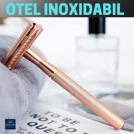 Aparat de ras safety razor Haward Luxury, rose gold [4]
