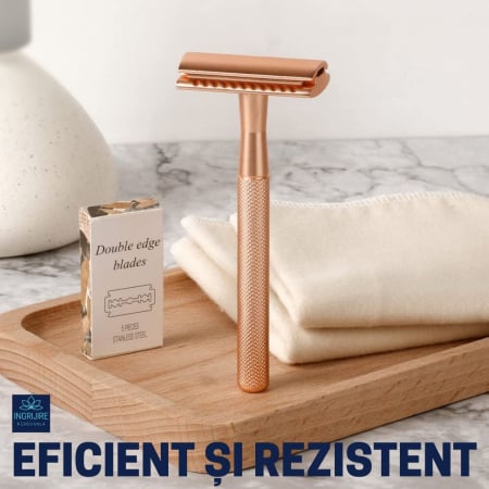 Aparat de ras safety razor Haward Luxury, rose gold [5]
