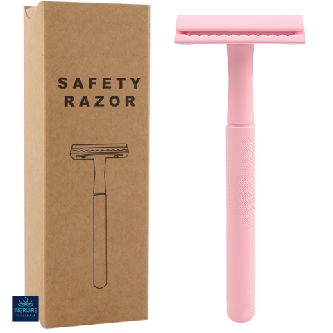 Aparate de ras clasice - Aparat de ras safety razor, Luxury Pink