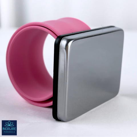 Accesorii frizerie - Bratara Magnetica din Silicon pentru frizerie, roz deschis