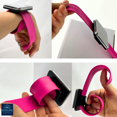 Bratara Magnetica din Silicon pentru frizerie, roz intens [9]
