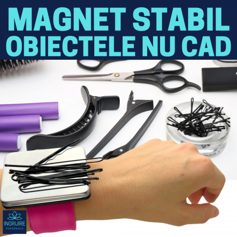 Bratara Magnetica din Silicon pentru frizerie, roz intens [7]