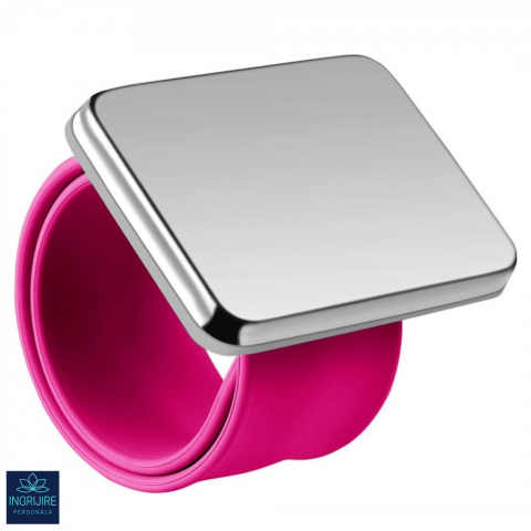 Accesorii frizerie - Bratara Magnetica din Silicon pentru frizerie, roz intens