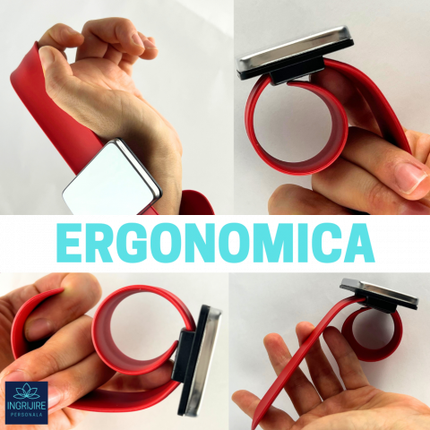 Bratara Magnetica din Silicon pentru frizerie, rosie [5]
