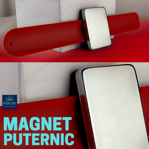 Bratara Magnetica din Silicon pentru frizerie, rosie [3]