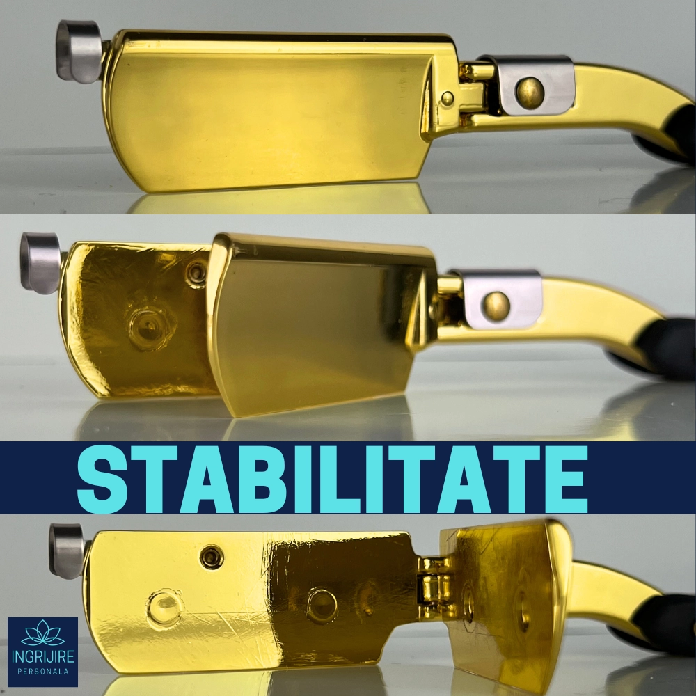 Brici cu lama interschimbabila, maner din lemn, Black&Gold [6]