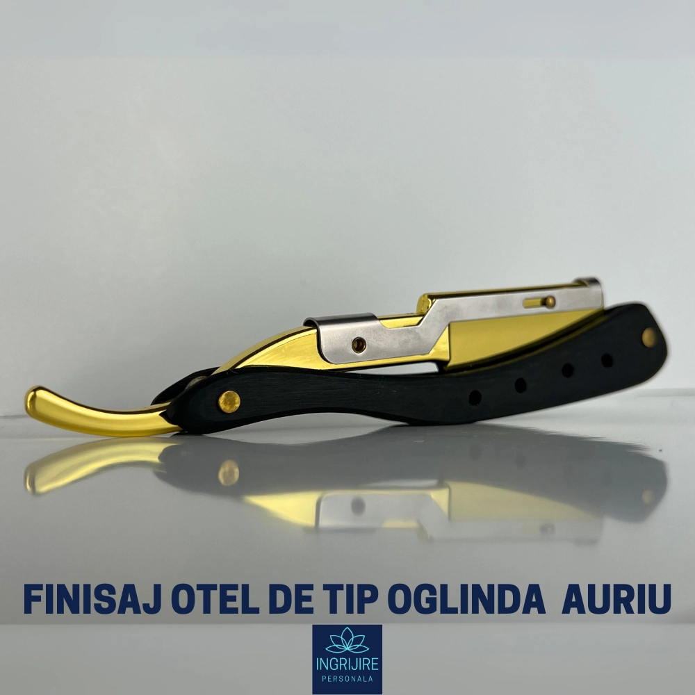 Brici cu lama interschimbabila, maner din lemn, Black&Gold [2]