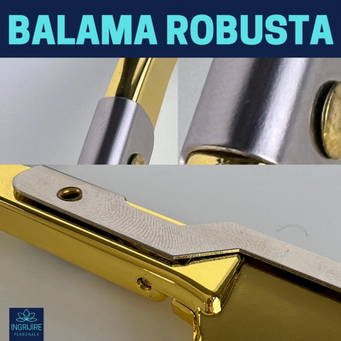 Brici cu lama interschimbabila, maner din lemn, Black&Gold [4]