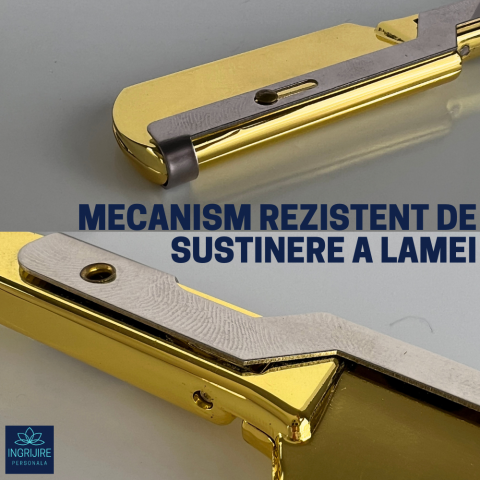 Brici cu lama interschimbabila, maner din lemn, Black&Gold [7]