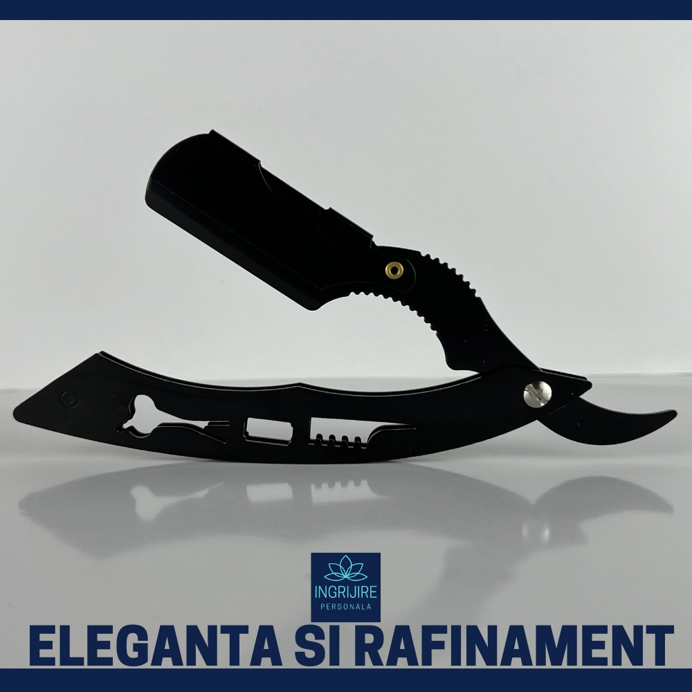 Brici cu lama interschimbabila, otel inoxidabil, Barber Black [5]