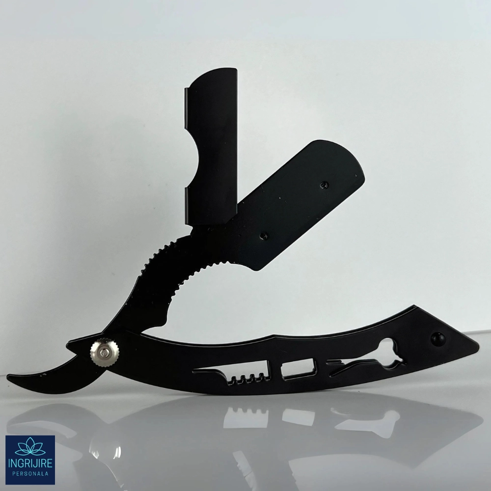 Briciuri - Brici cu lama interschimbabila, otel inoxidabil, Barber Black