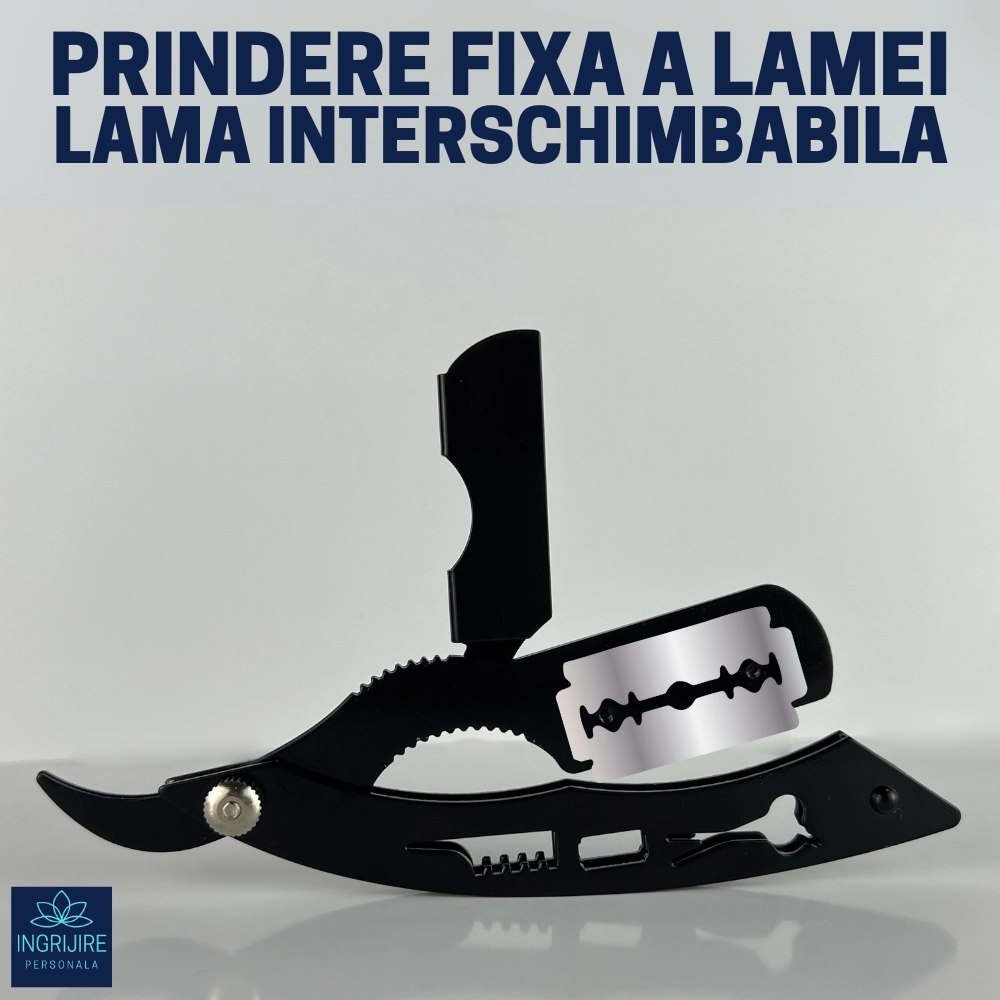 Brici cu lama interschimbabila, otel inoxidabil, Barber Black [6]