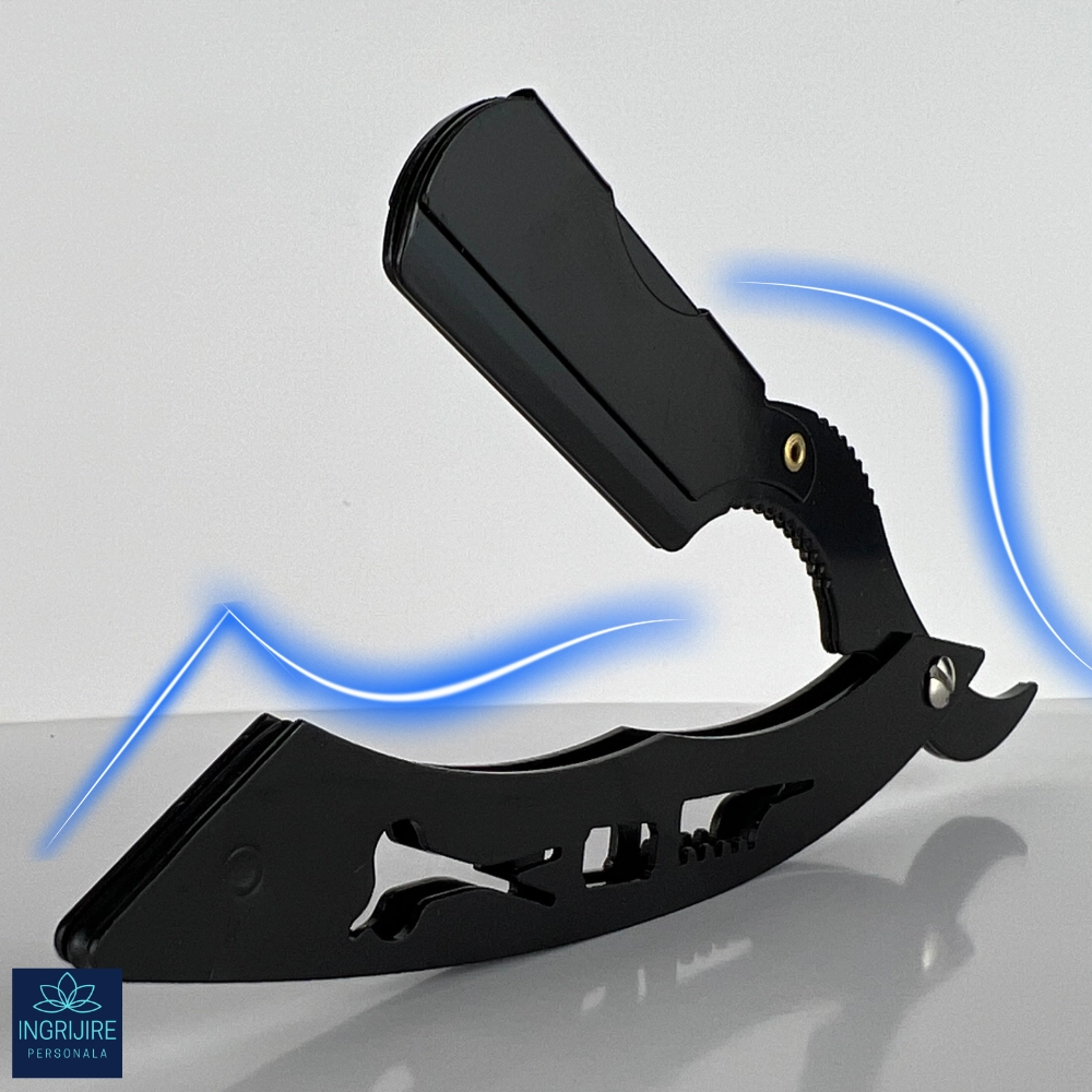 Brici cu lama interschimbabila, otel inoxidabil, Barber Black [4]