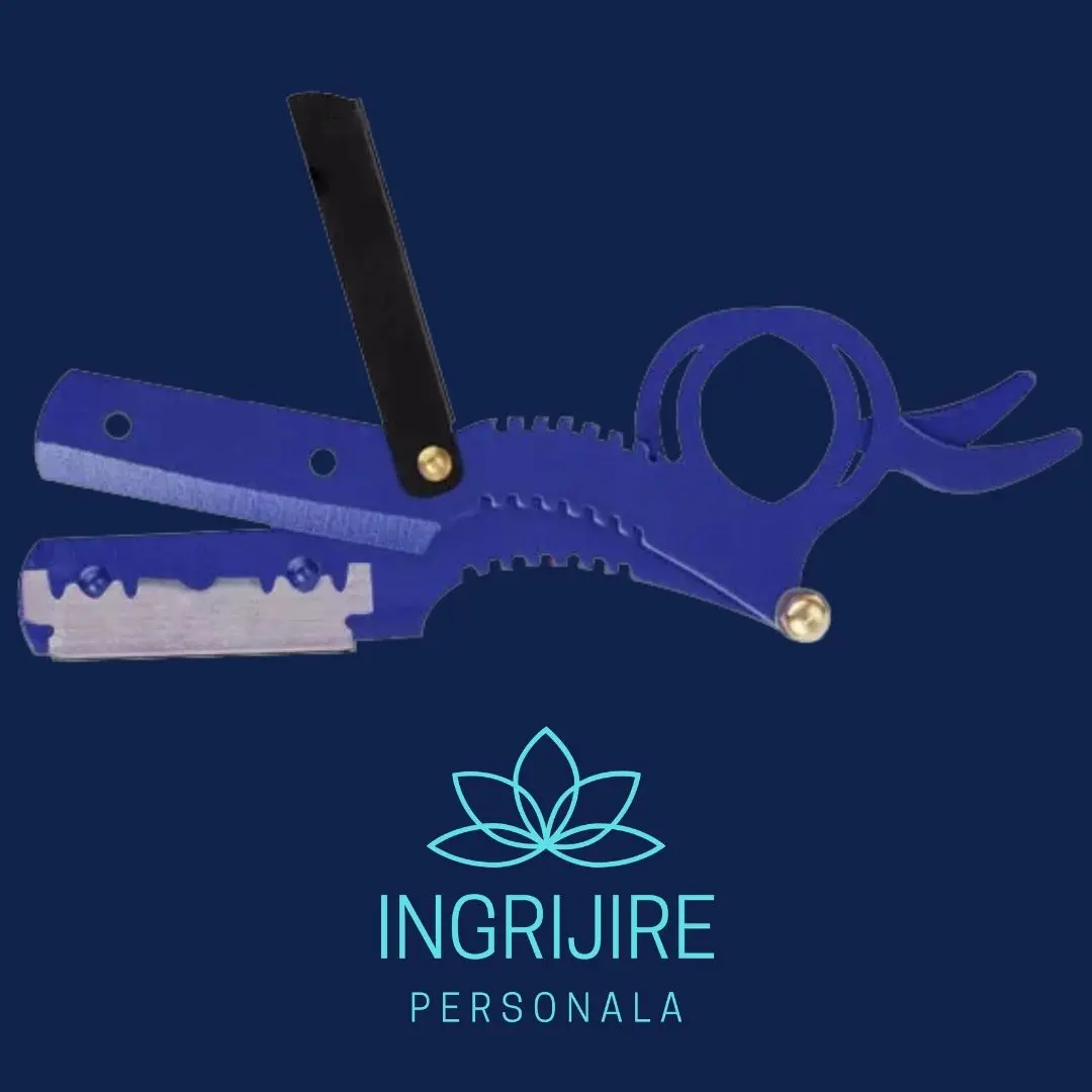 Brici cu lama interschimbabila, otel inoxidabil, Dragon blue [3]