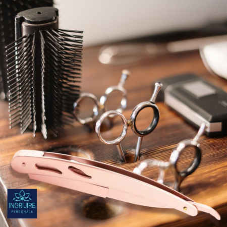 Brici cu lama interschimbabila, otel inoxidabil, Rose gold [12]