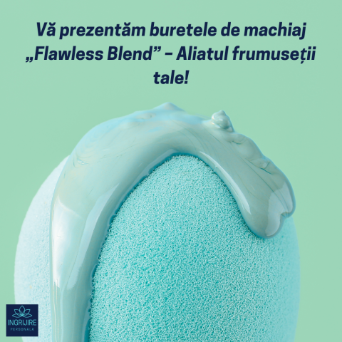 Burete ergonomic si stativ pentru aplicare make-up si creme, verde [8]