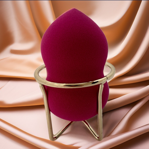 Burete ergonomic si stativ pentru aplicare make-up si creme, rosu [4]