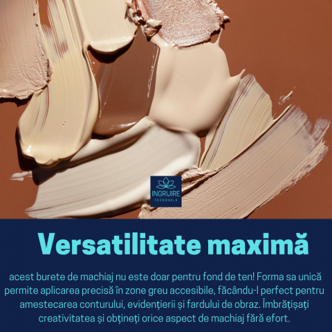 Burete ergonomic si stativ pentru aplicare make-up si creme, beige [12]