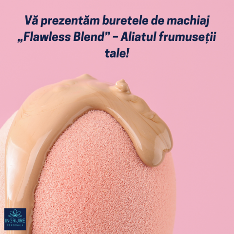 Burete ergonomic si stativ pentru aplicare make-up si creme, beige [6]