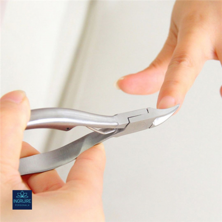 Cleste mini pentru unghii dure  - otel - falci curbate si ascutite [1]