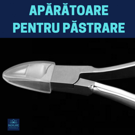 Cleste mini pentru unghii dure  - otel - falci curbate si ascutite [12]