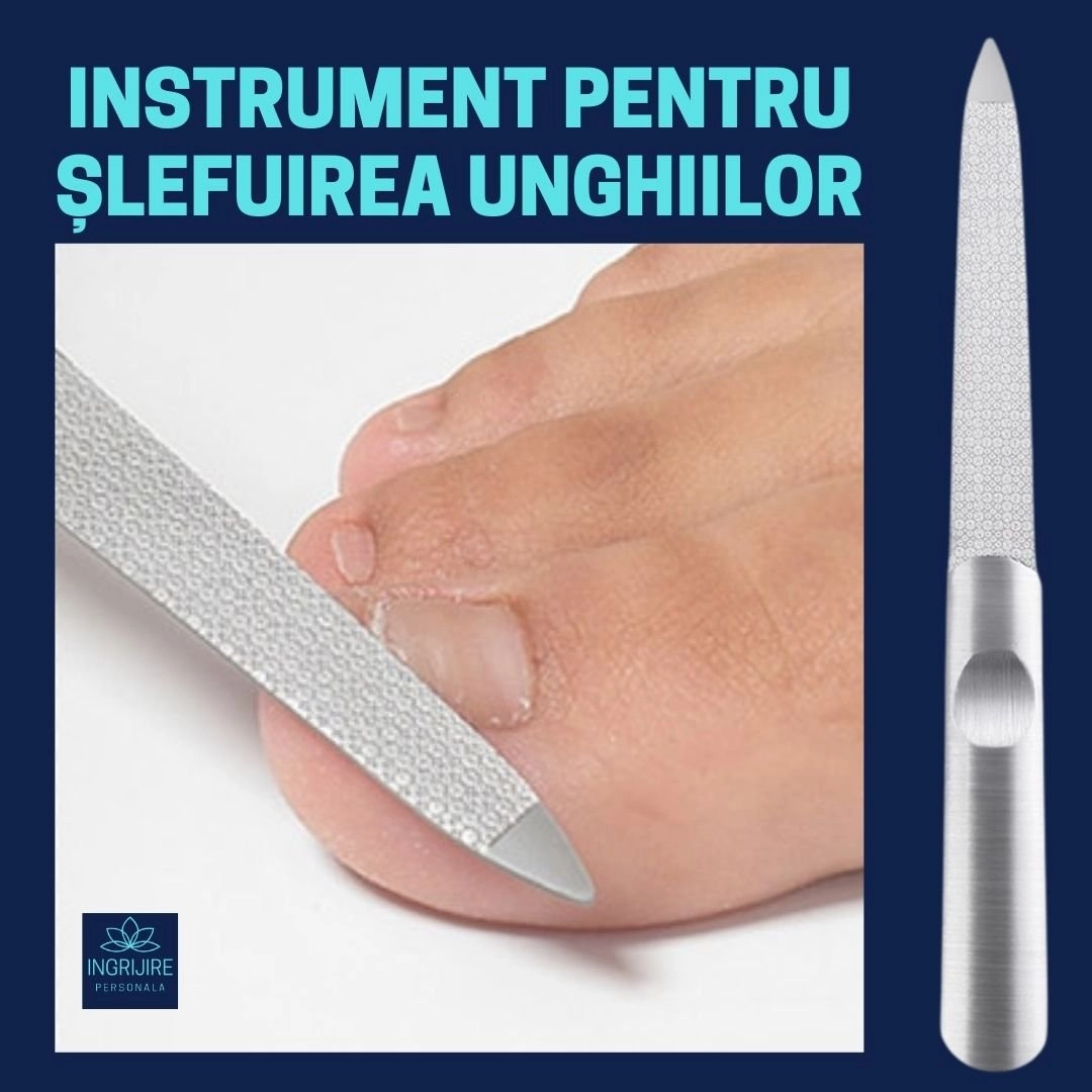 Cleste pedichiura albastru, pila si instrumente pentru unghii dure [5]
