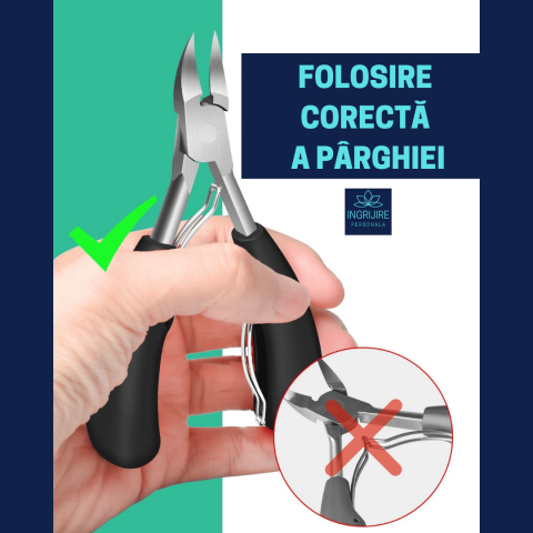 Cleste pedichiura negru, pentru unghii dure [8]