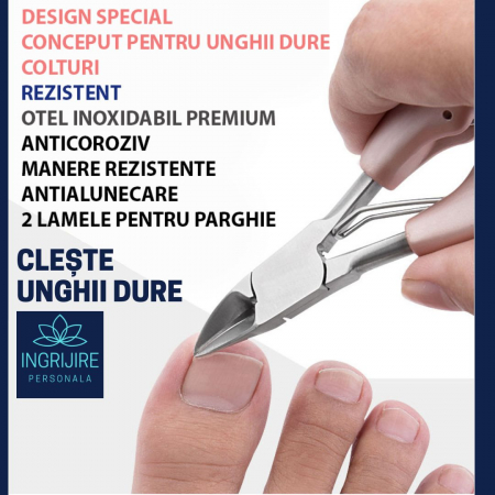 Cleste pedichiura nude, pentru unghii dure [9]