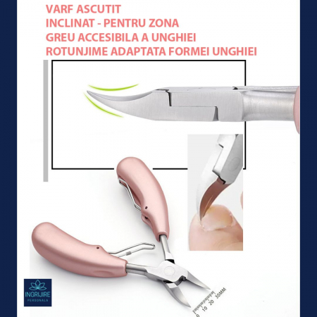 Cleste pedichiura nude, pentru unghii dure [8]