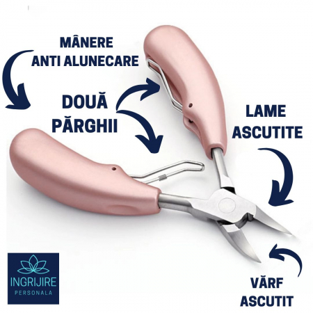 Cleste pedichiura nude, pentru unghii dure [15]