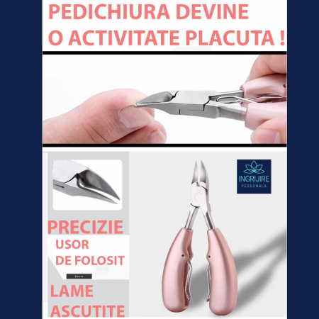 Cleste pedichiura nude, pentru unghii dure [1]