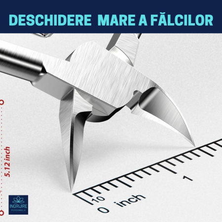Cleste pedichiura albastru, pila si instrumente pentru unghii dure [9]