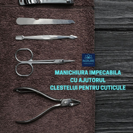 Cleste pentru cuticule BLACK - otel inoxidabil [2]