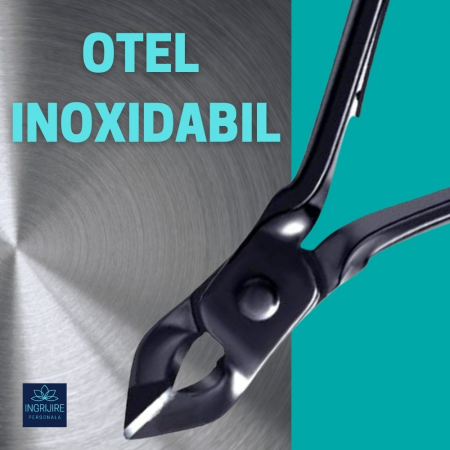 Cleste pentru cuticule BLACK - otel inoxidabil [4]