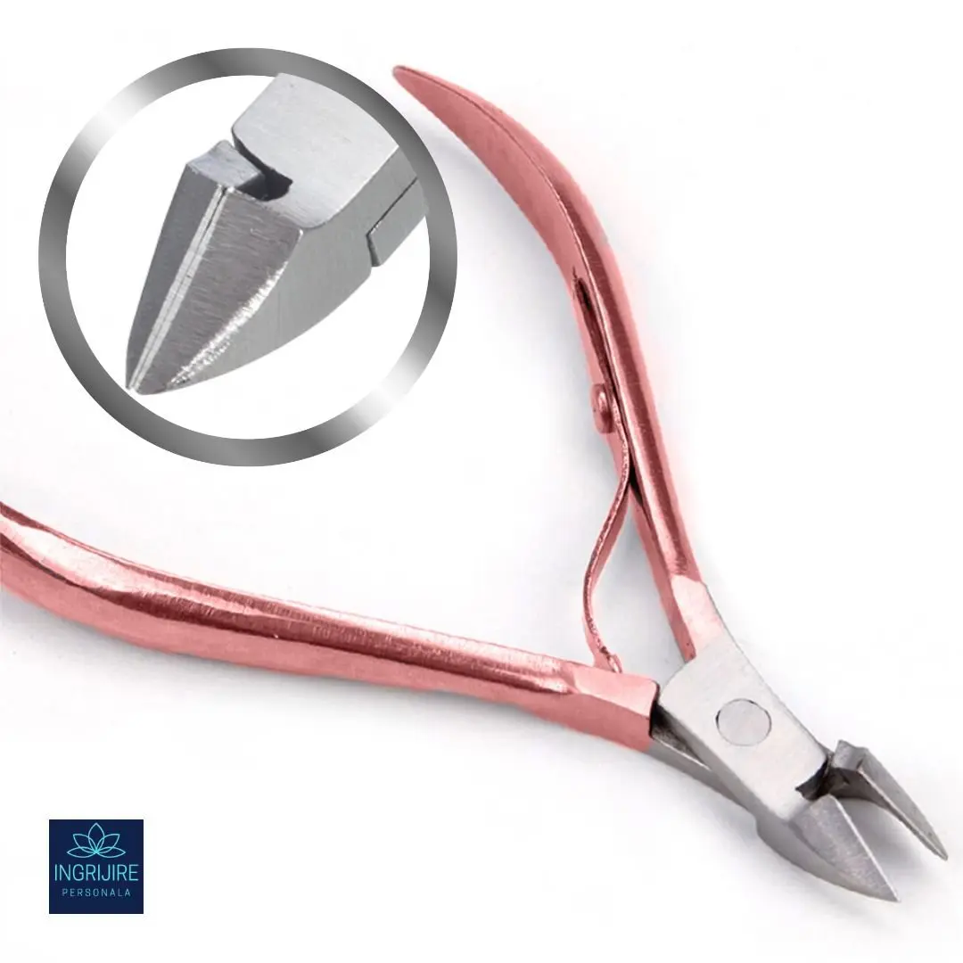 Unghiere si clesti - Cleste pentru cuticule FLAMINGO PINK - otel inoxidabil