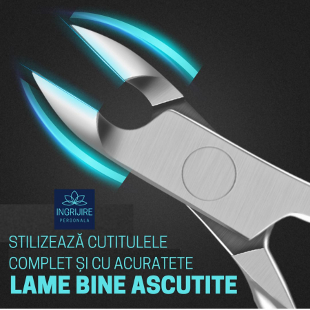 Cleste pentru cuticule FLAMINGO PINK - otel inoxidabil [3]