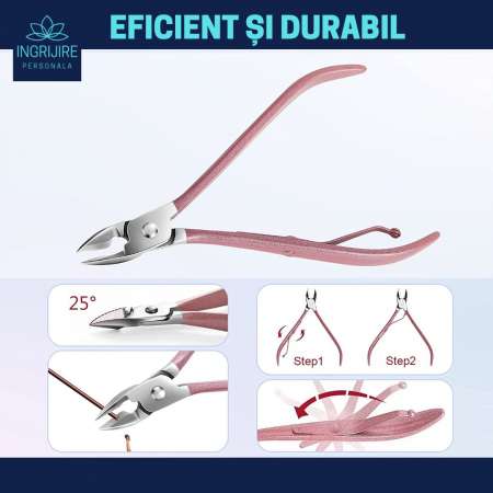 Cleste pentru cuticule FLAMINGO PINK - otel inoxidabil [6]
