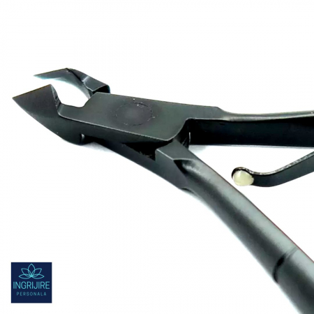 Cleste pentru cuticule MATTE BLACK - otel inoxidabil [5]
