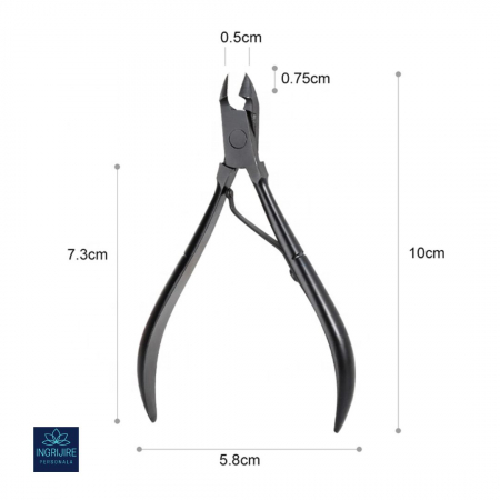 Cleste pentru cuticule MATTE BLACK - otel inoxidabil [11]