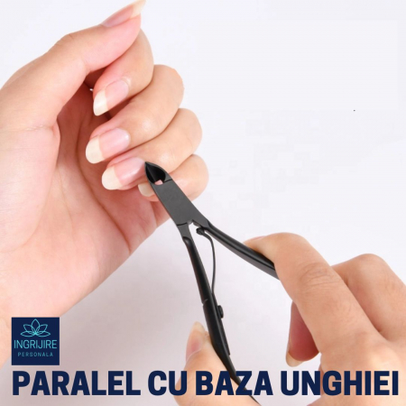 Cleste pentru cuticule MATTE BLACK - otel inoxidabil [7]