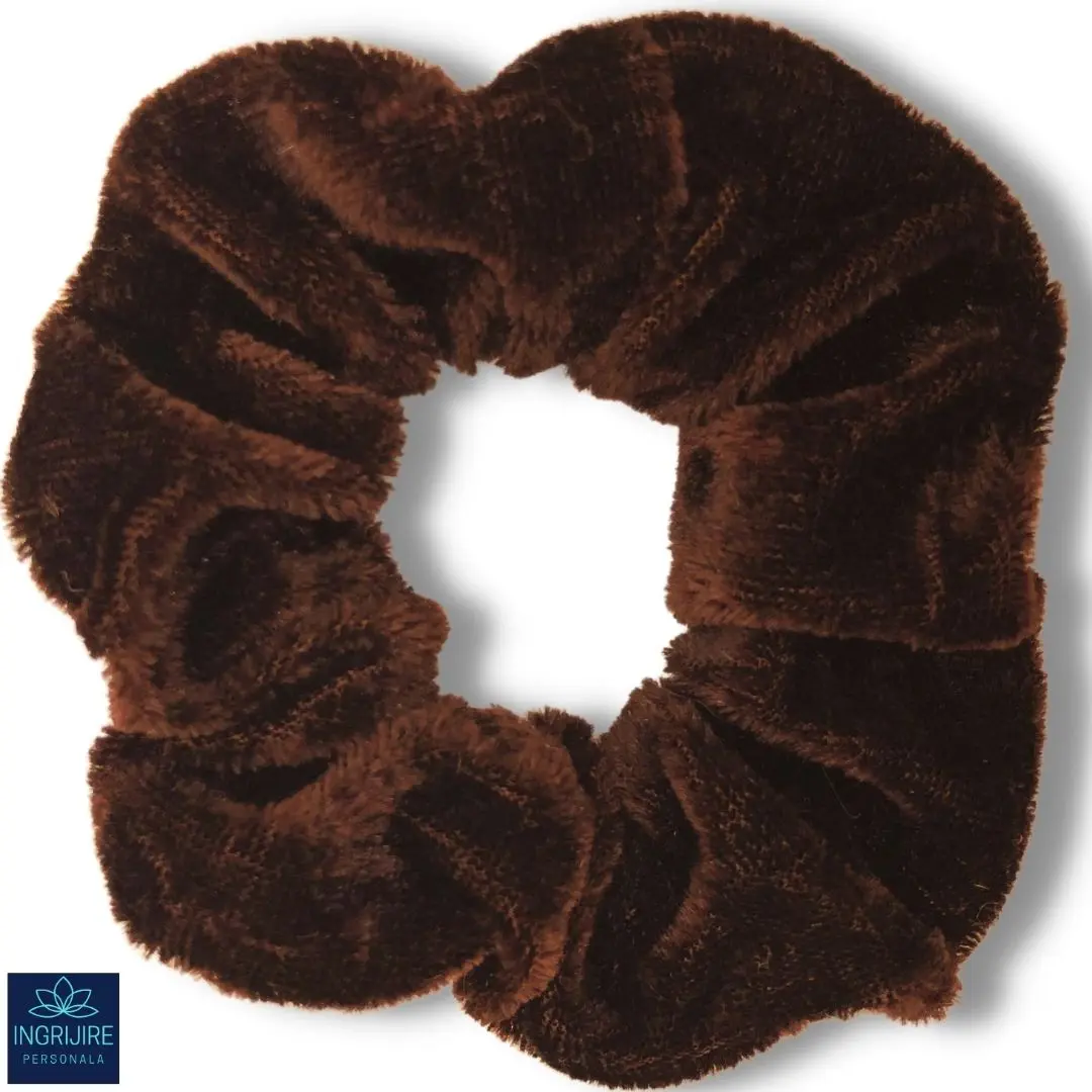 Agrafe si elastice de par - Elastic de par - scrunchie brown