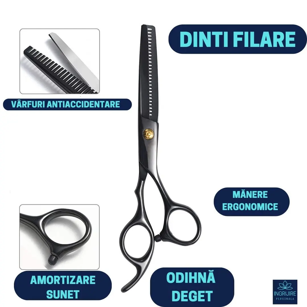 Foarfeca pentru filat 6'', otel inoxidabil -Black [2]