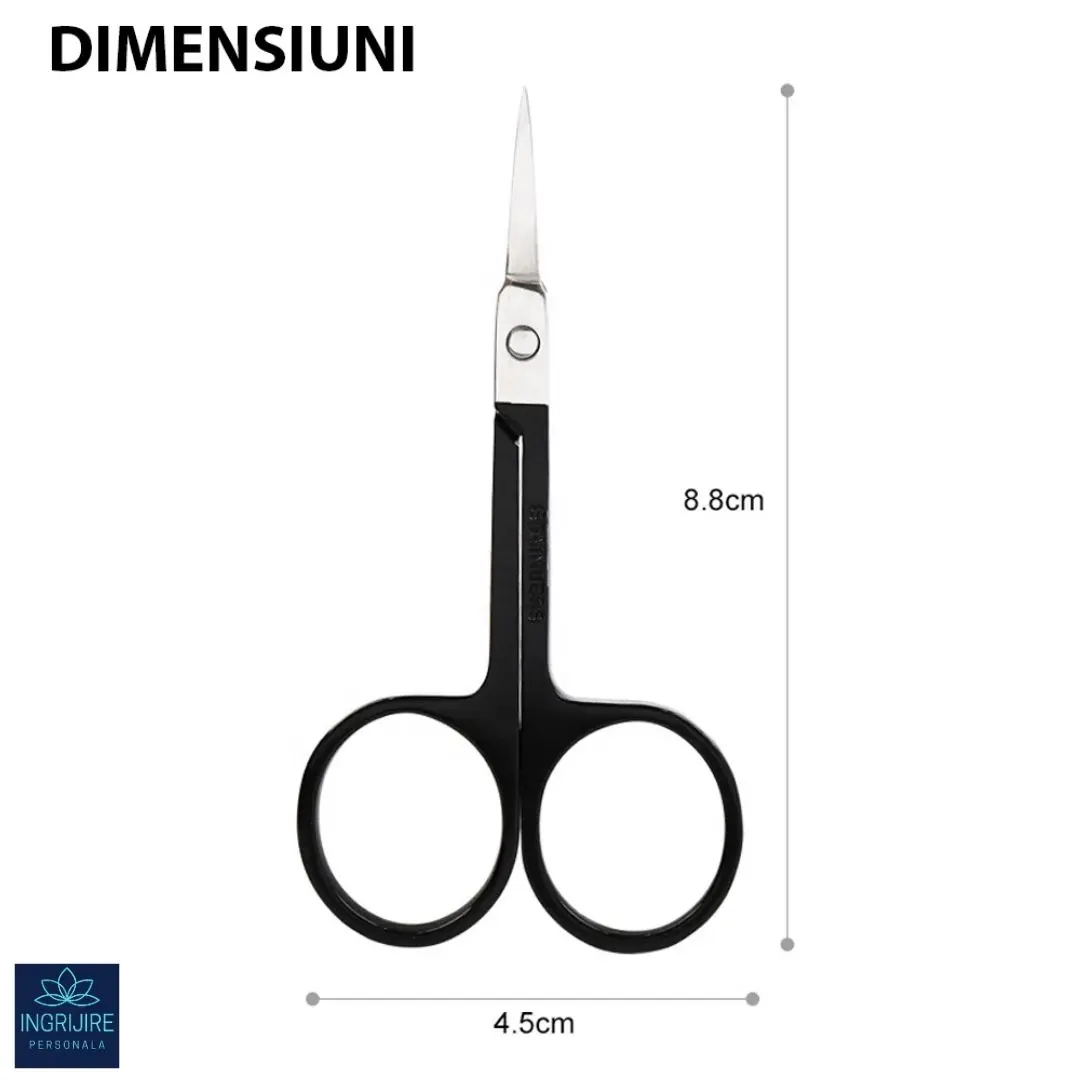 Forfecuta pentru cuticule curbata si ingusta, varf ascutit, Black [3]