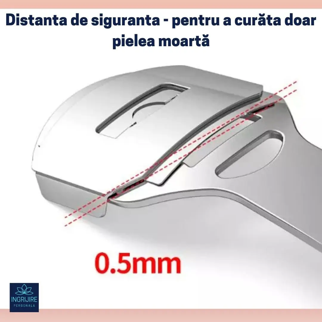 Instrument pentru curatarea calcaielor, calusuri, cu lama interschimbabila, otel inoxidabil [5]